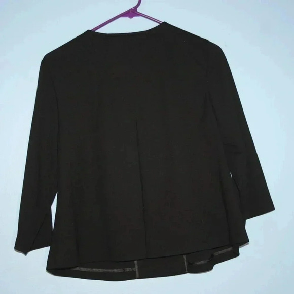 Coldwater Creek Black Blazer with Decorative Wood Buttons Petite Small - Picture 10 of 15